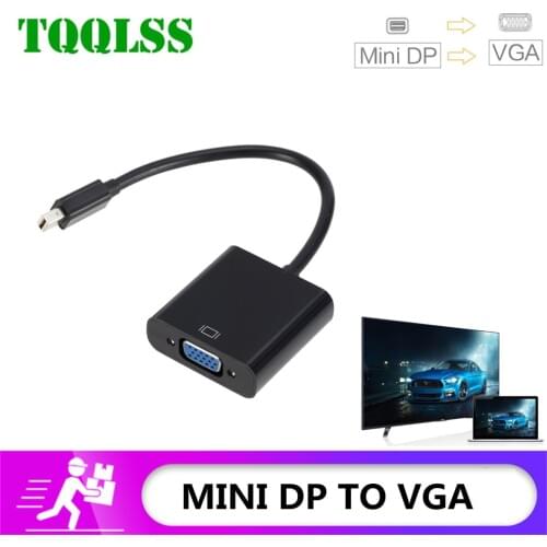 TQQLSS MINI DP to VGA Converter Cables 1080P Thunderbolt MINI Display Port to VGA Converter Mini DP to VGA Converter Adapter
