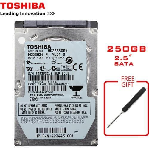 TOSHIBA Brand 250GB 2.5" SATA2 Laptop Notebook Internal 250G HDD Hard Disk Drive 150MB/s 2/8mb 5400-7200RPM disco duro interno