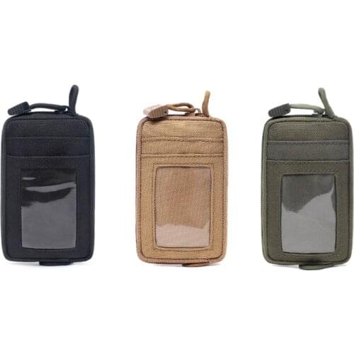 Waterproof EDC Pouch Portable Tactical Key Wallet Travel Kit Coin Purse With Card Slots Pack Zippers Waist Bag For