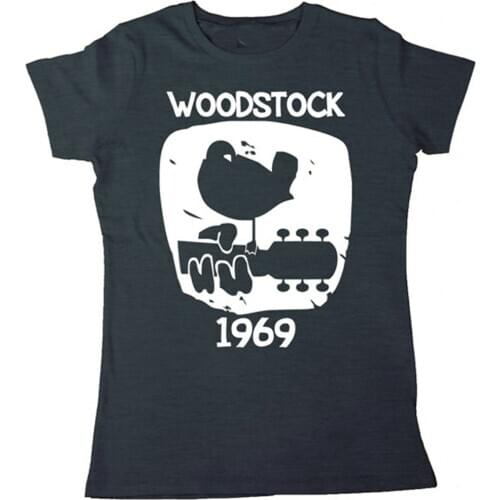 Woodstock 1969 Vintage T shirt Music short sleeve printed cotton tee US plus size
