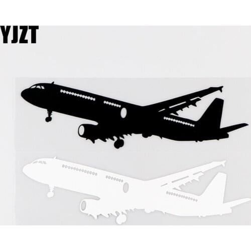 YJZT 16.6X4.7CM New Design Combat Aircraft Vinyl Decal Decor Car Stickers Black / Silver 10A-0013