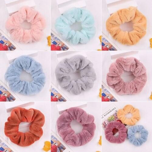 Fashion New Candy Color Hair Rope French Style Large Intestine Circle Headband for Women Elastic Hairbands Ladies Accessories