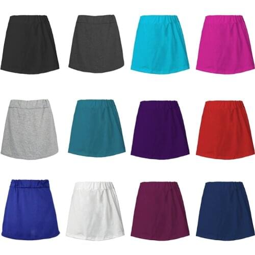Women Colorful Shirt Extender Mini Skirt Elastic High Waist Adjustable Layering Fake Top Lower Sweep Half-Length Split Underskir