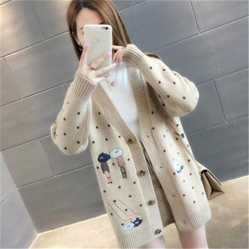 Spring Autumn Winter Fashion Women Long Sleeve Loose Knitting Cardigan women Sweater Women Knitted Female Cardigan Pull Femme