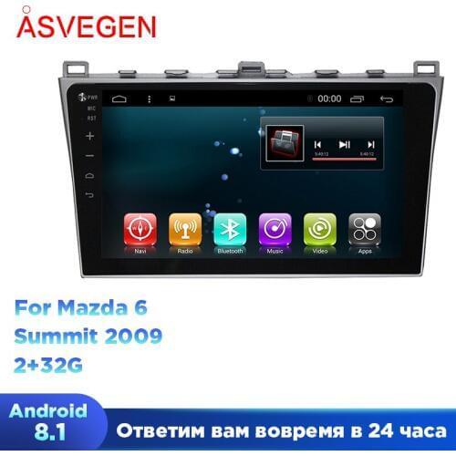 10.2'' For Mazda 6 Summit 2009 With Android 7.1 Car Auto Stereo Multimedia Radio Player With GPS Navigation System