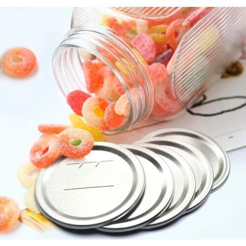 10PCS Reusable Leak Proof Split-Type Silver Lids with Silicone Seals Rings Regular Mouth 70/86MM Mason Jar Canning Lids
