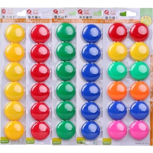 12 Colored Cork Notice Marker Board Magnetic Thumb Tacks Kawai Magnet Whiteboard Thumbtacks For White Bord Blackboard Fridge