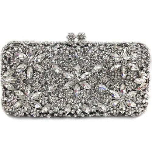 18x10CM Rhinestone Bag Corrugated Metal Crystal Evening Bag Diamond Women Clutch Bag Bridal Bag a6816