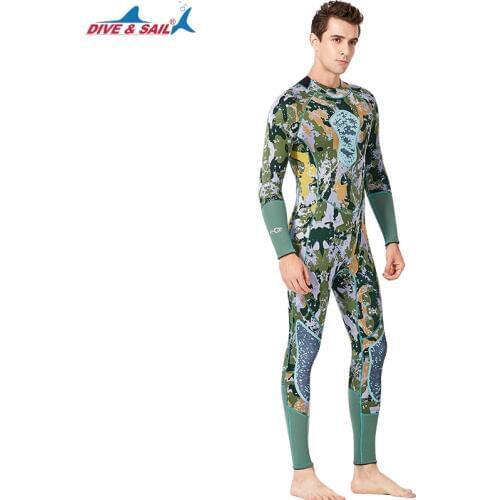3mm Neoprene Full Body Wetsuit Long Sleeve Wetsuit for Men and Women Surfing, Snorkeling, Scuba Diving Back Zip Full Wetsuit