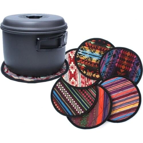 50%HOTPot Mat Eco-friendly PU Fabric Anti-skid Portable Skin-friendly Sandwiched Sponge Polyurethane Tea Cup Mat for Indoor