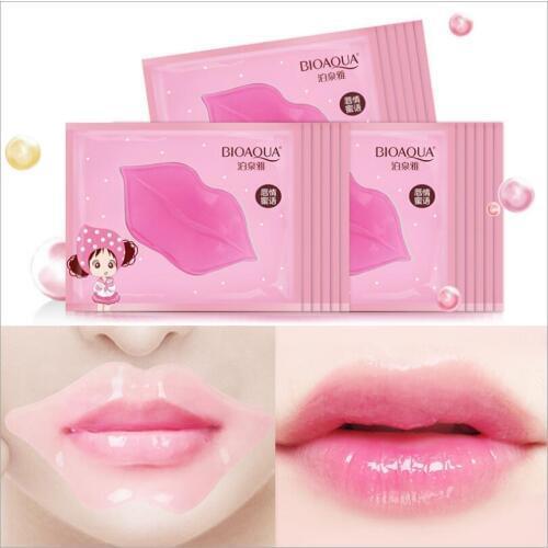 500PCS BIOAQUA High Effectively Crystal Collagen Lip Mask Pads Moisture Essence Anti Aging Wrinkle Full Lips Enhancer
