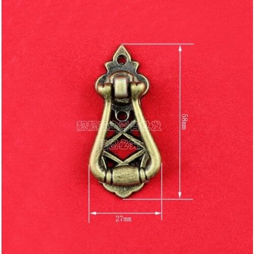 58 * 27 mm archaize cupboard door/hardware drawer/furniture/hardware ambry jewelry box small shake handshandle