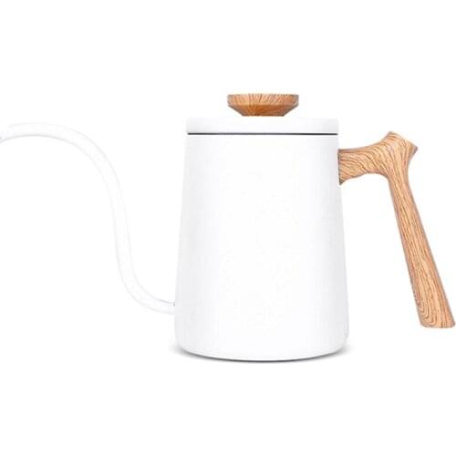 600Ml Drip Coffee Pot Drip Kettle Stainless Steel Handle Long Gooseneck Spout Drip Kettle Coffee Tea Pot