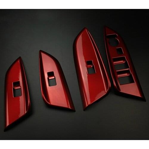 Car Styling Interior Door Armrest Lifting Switch Decoration Car Covers Trim For Honda FIT JAZZ 2014 2015 2016 2017 2018 2019