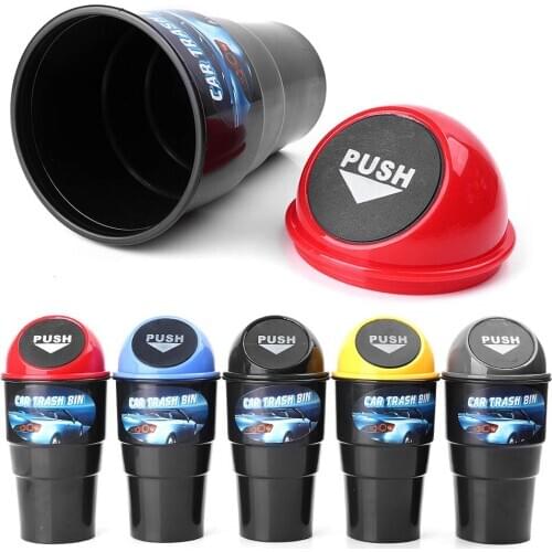Car Trash Bin Mini Rubbish Bin Can Carbage Dust Case Storage Holder For Car 20*6.5*9cm