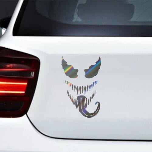 Marvel Venom Personalized Car Sticker Notebook Helmet Sticker Motorcycle Disney Anime Figure Glass Decoration Stickers