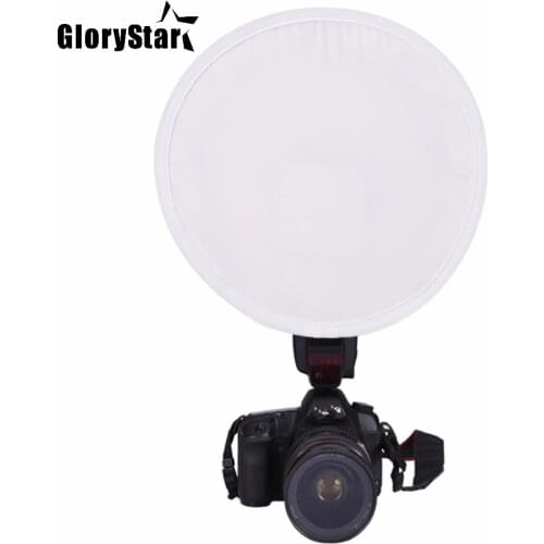 30CM Portable Dual Purpose 2 in 1 Gray Card Diffuser+ Softbox for Canon Nikon Sony Speedlite Flash Light White Balance Soft Box
