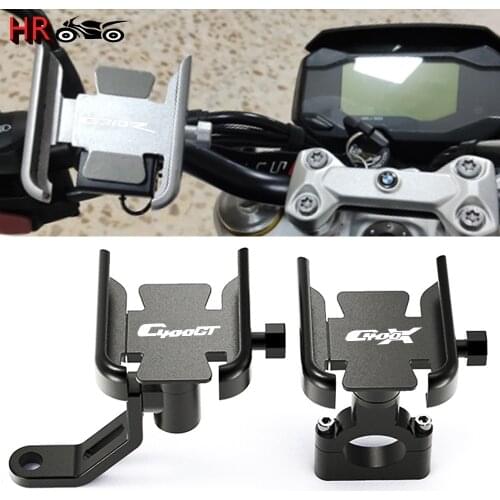 For BMW C400GT G400X C400 GT/X C 400 GT/X 2019 2020 Motorcycle Mobile Phone Holder GPS Plate Bracket(Use on Handlebar or Mirror)