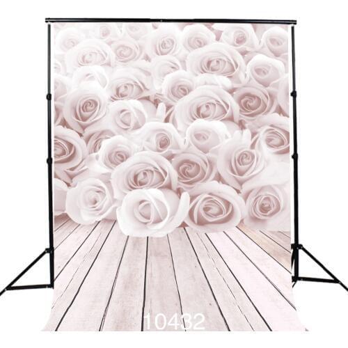 Photography Backdrops 3D White Flower Wood Floor Photo Studio Backgrounds Newborn Baby Photographic Photophone Pet Toys Goods
