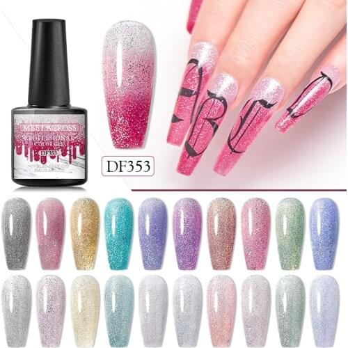 8ml Thermal Gel Nail Polish Color Changing UV Gel Polish Glitter Top Coat Nail Gel Polish Soak Off Nail Art Gel Varnishes