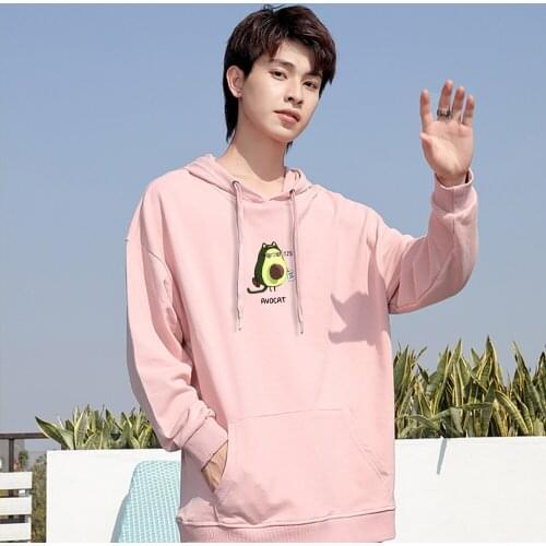 Fashion Avocado Sweatshirts Lady Plus Size Fall Harajuku Retro Loose Couple Hoodies Casual Hooded Jacket Parejas Enamorados Ropa