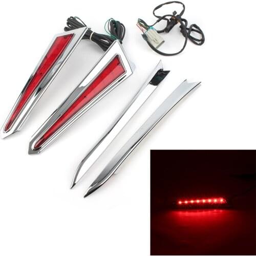 Motorcycle Saber Tooth Saddlebag Red Brake Accent LED Lights For Victory Cross Country Tour 106 Magnum 2010-2016