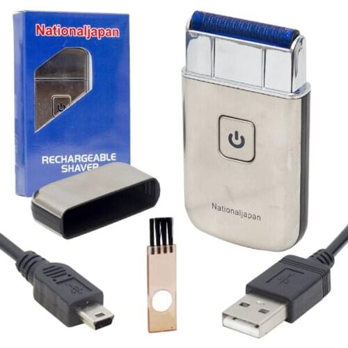 NATIONALJAPAN NJ-66 5V 500MA USB RECHARGEABLE SLYM CASE SHAVING MACHINE