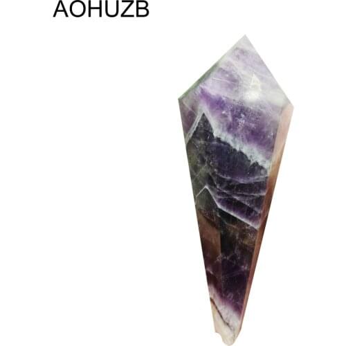 Natural Crystals Quartz High Quality Dream Amethyst Wand Point Tower Energy Reiki Healing Stone Room Office Decoration Gemstone