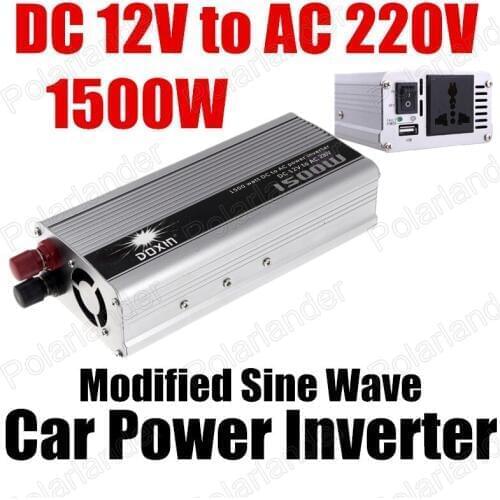 Wholesale voltage transformer modifier sine wave 12V DC to AC 220V Car Auto Power Inverter Converter Adapter 1500W