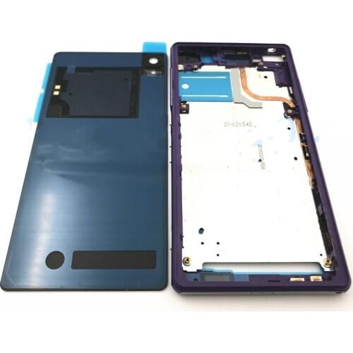 Original Full Housing LCD Panel Middle Frame Case Battery Door Cover Side Button For Sony Xperia Z2 L50w D6503 D6502