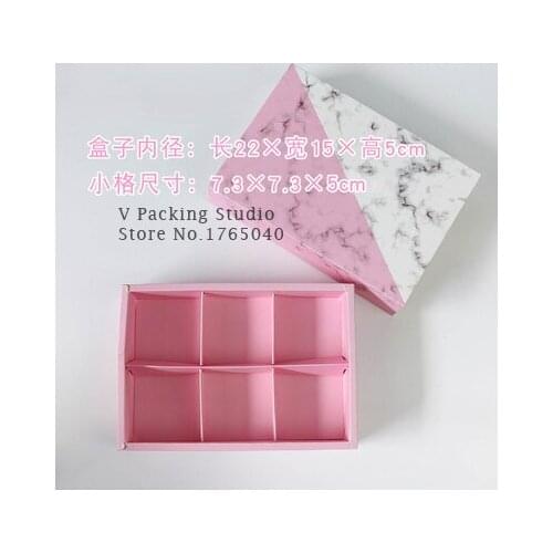 Pink marble paper Cookie cake Packaging Box with plastic pvc window for Candy Biscuit Chocolate Paper Carton cardboard gift box