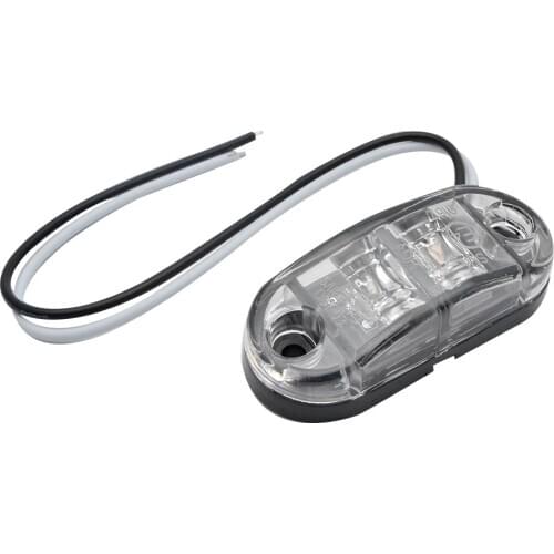 2X Truck Trailer Red Amber LED Side Marker Indicator Light Caravan Warning Turing Signal Lamp RV Camper Car Reversing Stop Light