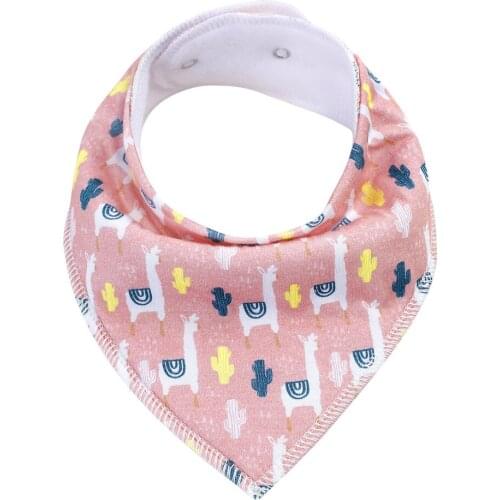 Baby Bibs Bandana Burp Cloths Newborn Carton Print Super Absorbent Cotton Feeding Apron Drooling and Teething Saliva Towel