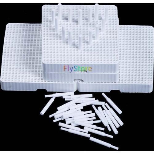 2PCS dental laboratory honeycomb shooting tray + 20 metal pins