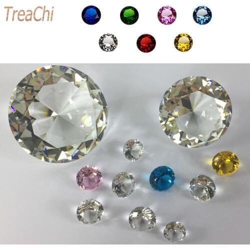 Crystal Clear Diamond Paperweight Faceted Cut Glass Diamond Decoration Jewelry Ornament Craft 20MM 10pcs/Lot