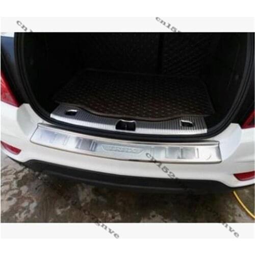 For Chevrolet TRAX 2014 2015 2016 Stainless Steel New Style Inner and Outer Rear Bumper Protector Sill Plate Cover Trim