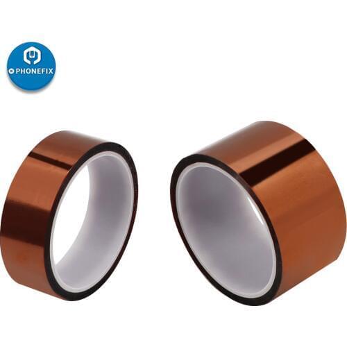 High quality 33m Adhesive Tape Gold High Temperature Heat Resistant Polyimide Tape for Electronic Industry PCB SMT Welding Tools