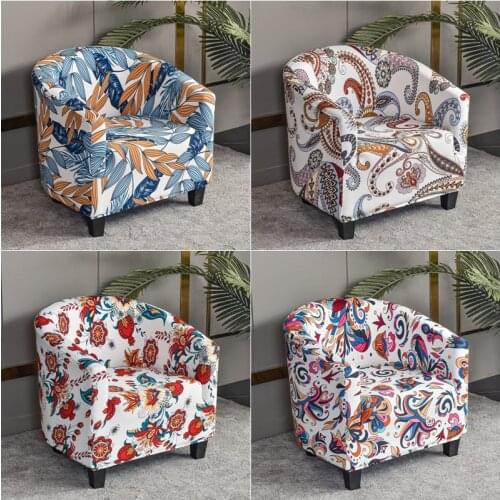 Bright Sofa Cover Single Seater Couch Slipcovers for Living Room Stretch Flower Printed Armchair Covers Furniture Protector Case