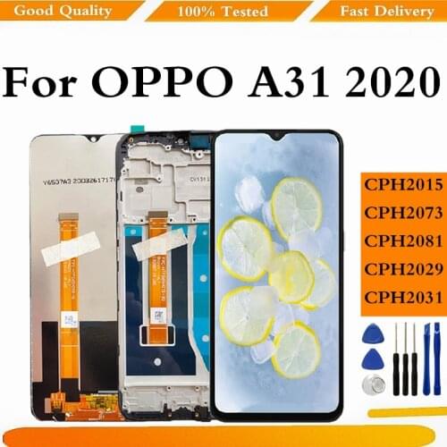 LCD For OPPO A31 2020 CPH2015 CPH2031 CPH2029 LCD Display Touch Screen Digitizer Assembly Replacement With Frame