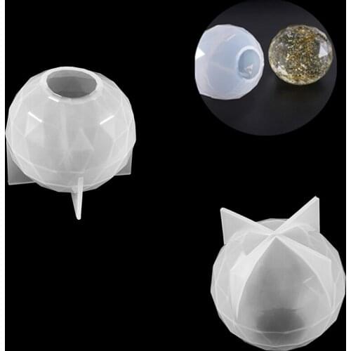 1Pcs Large 3D Slice Ball Silicone Mold Three-dimensional Ball Shape Epoxy Resin Mould for DIY Resin Crafts Jewelry Making Tool