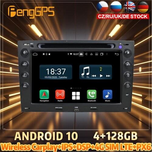 128G Android10 PX6 DSP For RENAULT Megane 2003 Car DVD GPS Navigation Auto Radio Stereo Video Multifunction CarPlay HeadUnit