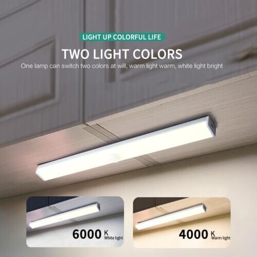 15/21cm Warm/cold PIR LED Motion Sensor Light Cupboard Wardrobe Bed Lamp LED Under Cabinet Night Light For Closet Stairs Kitchen