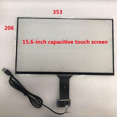15.6-inch USB capacitive touch panel for industrial control. Cap Raspberry Pi supports win7 8 10 Android Cap 10 finger touch