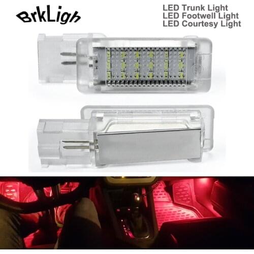 2Pcs LED Luggage Compartment Footwell Light Trunk Courtesy Glovebox Lamps For Skoda Superb VW Passat Seat Ateca Porsche Chyenn
