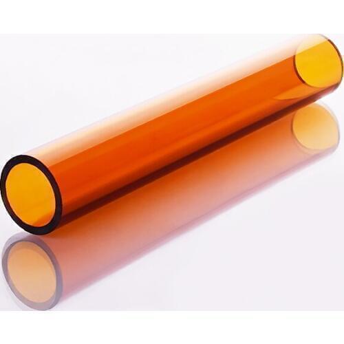 3pcs Brown high borosilicate glass tube,O.D. 40mm,Thk. 2mm,L. 200mm/250mm/300mm,Tea yellow high temperature resistant