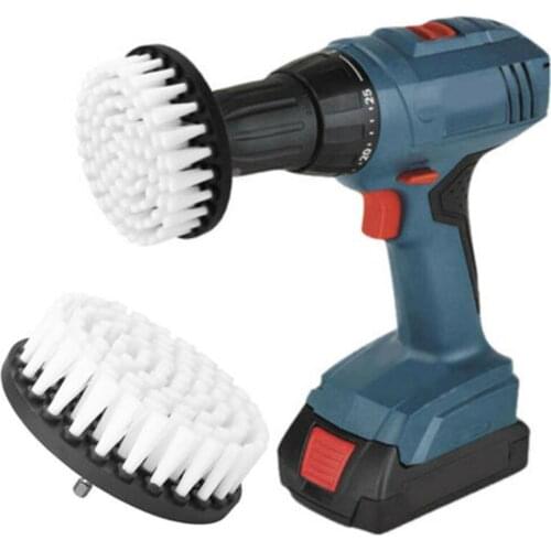 4inch Electric Drill Brush Power Scrubber Brushes Bathroom Carpet Tile Leather Upholstery Cleaning Brush Tools
