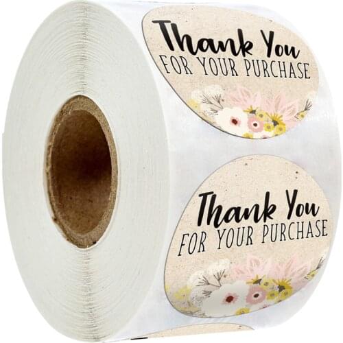 50-500pcs Thank You For Your Purchase Sticker Seal Label My Small Business Handmade Package stationery sticker Gift Scrapbook