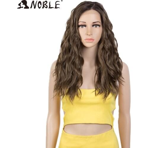 Noble Synthetic Lace Front Wig 20 Inch Wavy Wigs For Women Mono Wig Ombre Blonde Wigs For Black Women Lace Synthetic Wigs