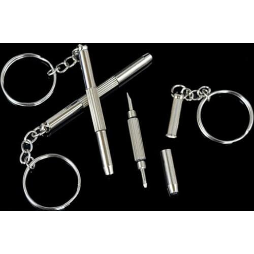 Motorcycle Keychain Mini Screwdriver Style Watch Repair Tools Key Ring Decoration Auto Car Accessories