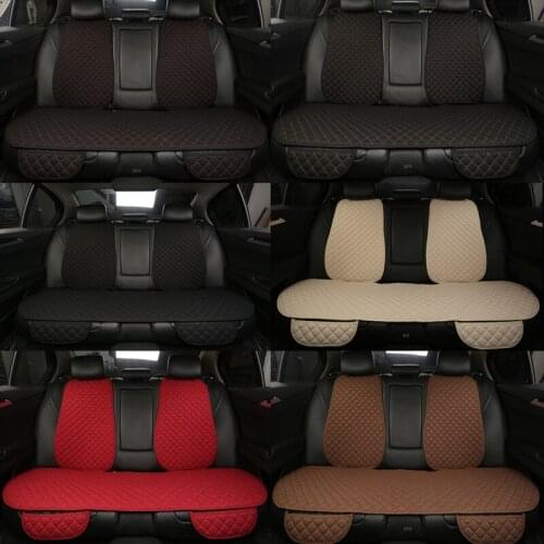 Flax Car Seat Cover Four Seasons Front Rear Flax Cushion Breathable Protector Mat Pad Auto accessories Universal Size